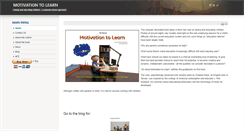 Desktop Screenshot of motivationtolearn.org